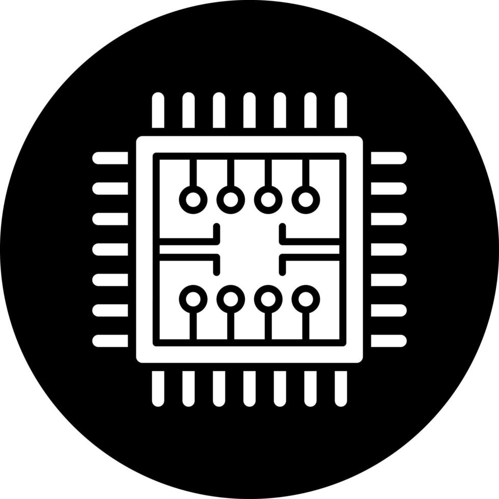 Mikrochip Vektor Symbol Stil