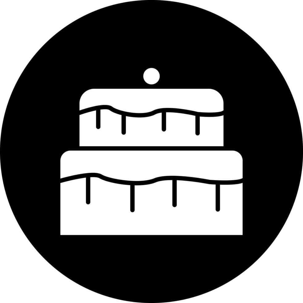 zwei geschichtet Kuchen Vektor Symbol Stil