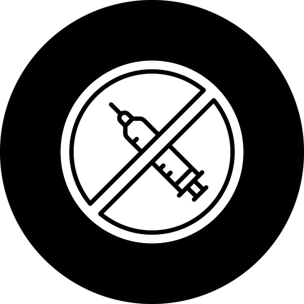 Anti Impfung Vektor Symbol Stil