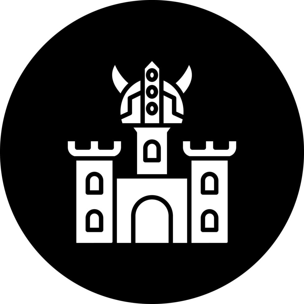 Wikinger Schloss Vektor Symbol Stil