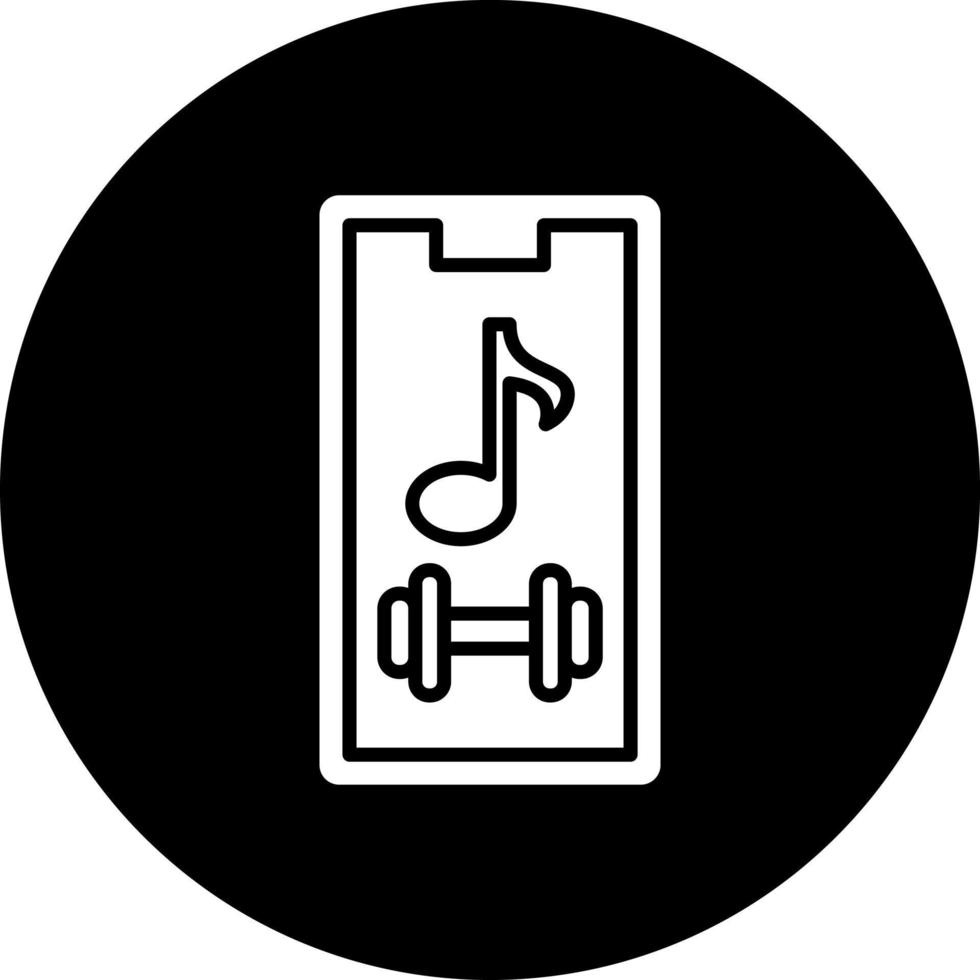 Fitnessstudio Musik- Vektor Symbol Stil