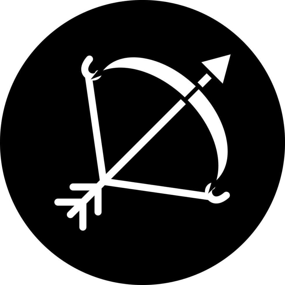 Bogen und Pfeil Vektor Symbol Stil