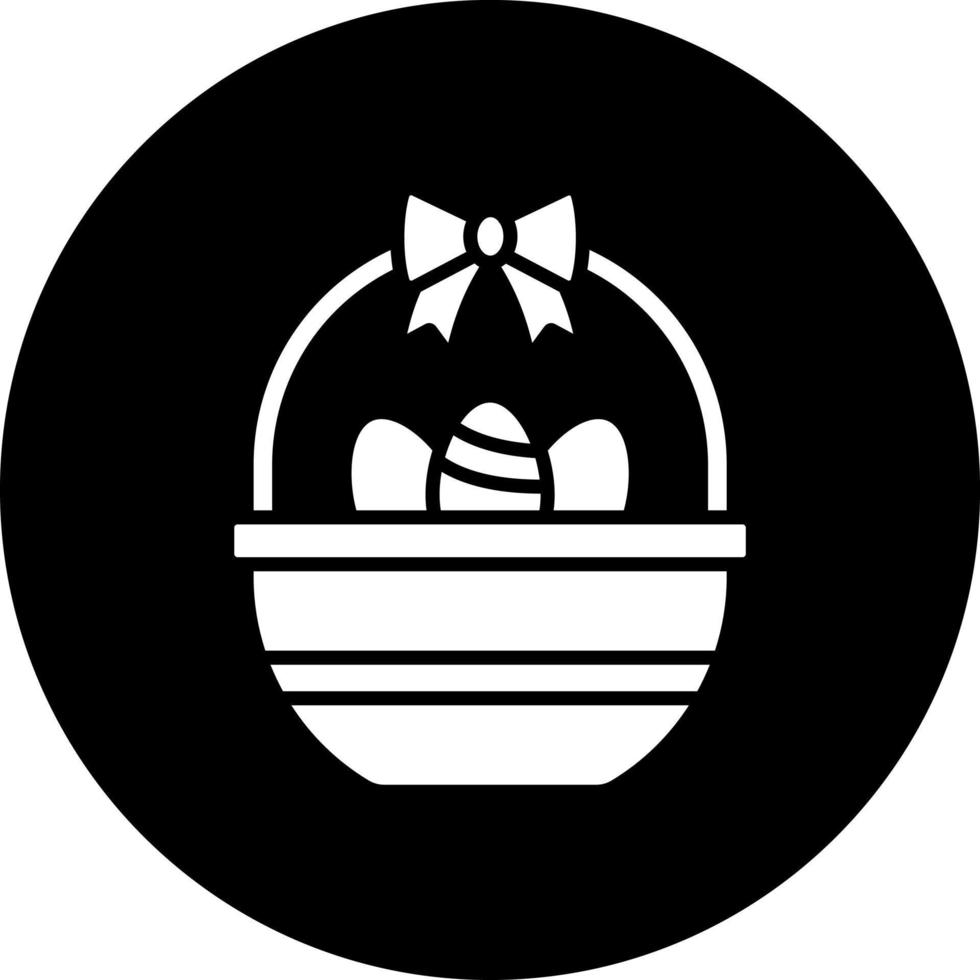 Ostern Korb Vektor Symbol Stil