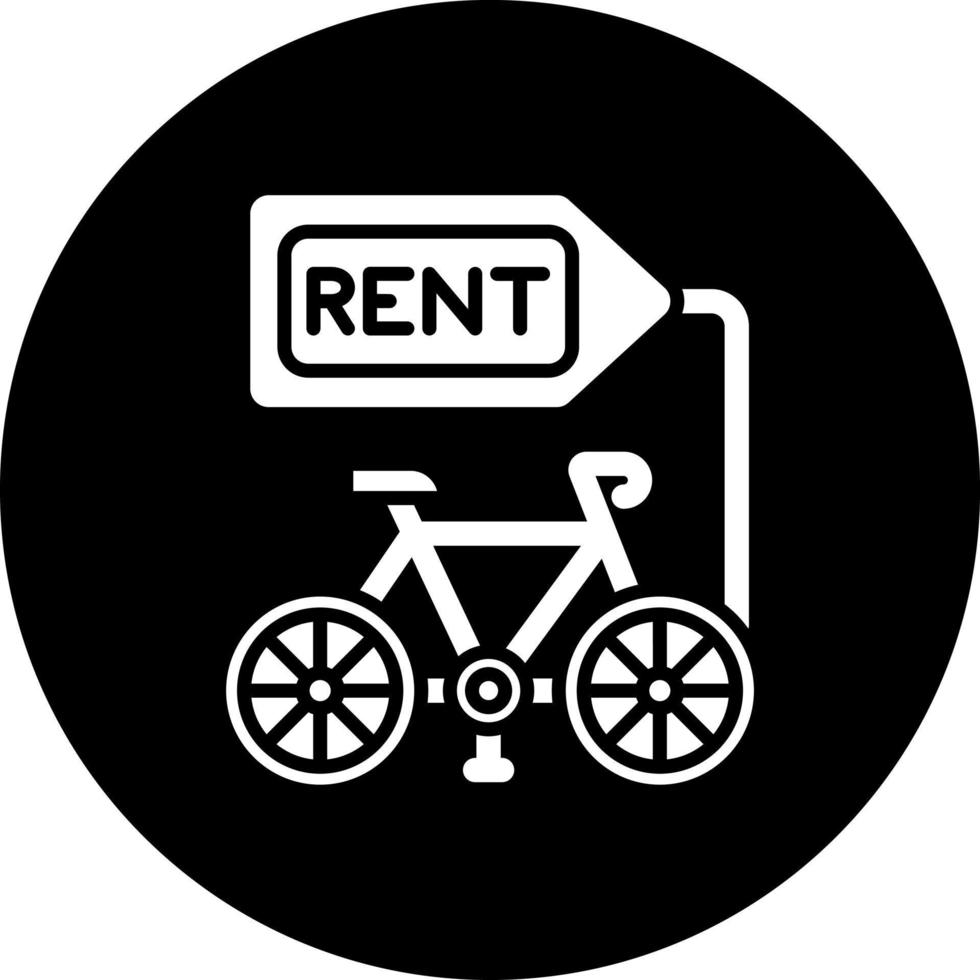 Fahrrad Vermietung Vektor Symbol Stil