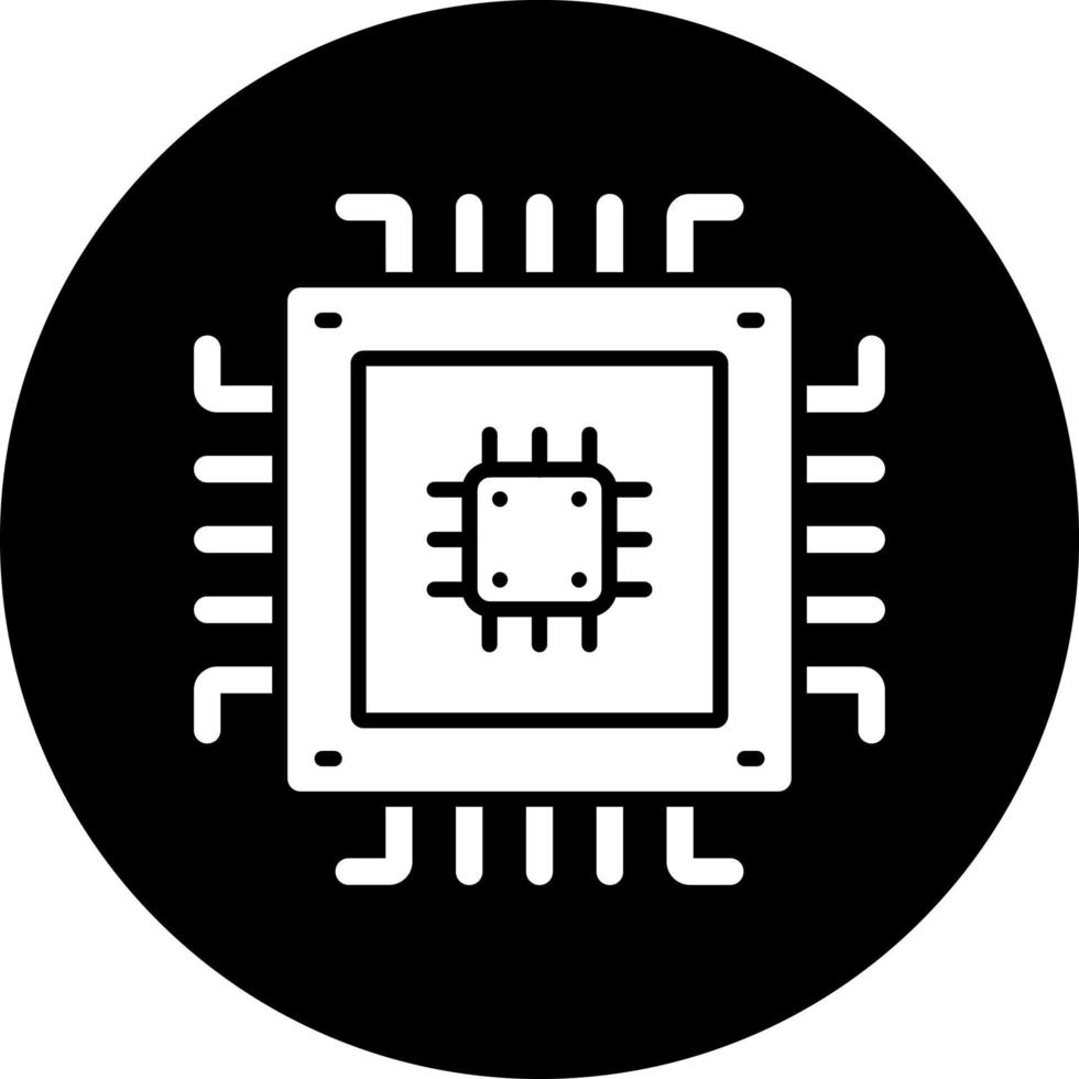 Mikrochip Vektor Symbol Stil