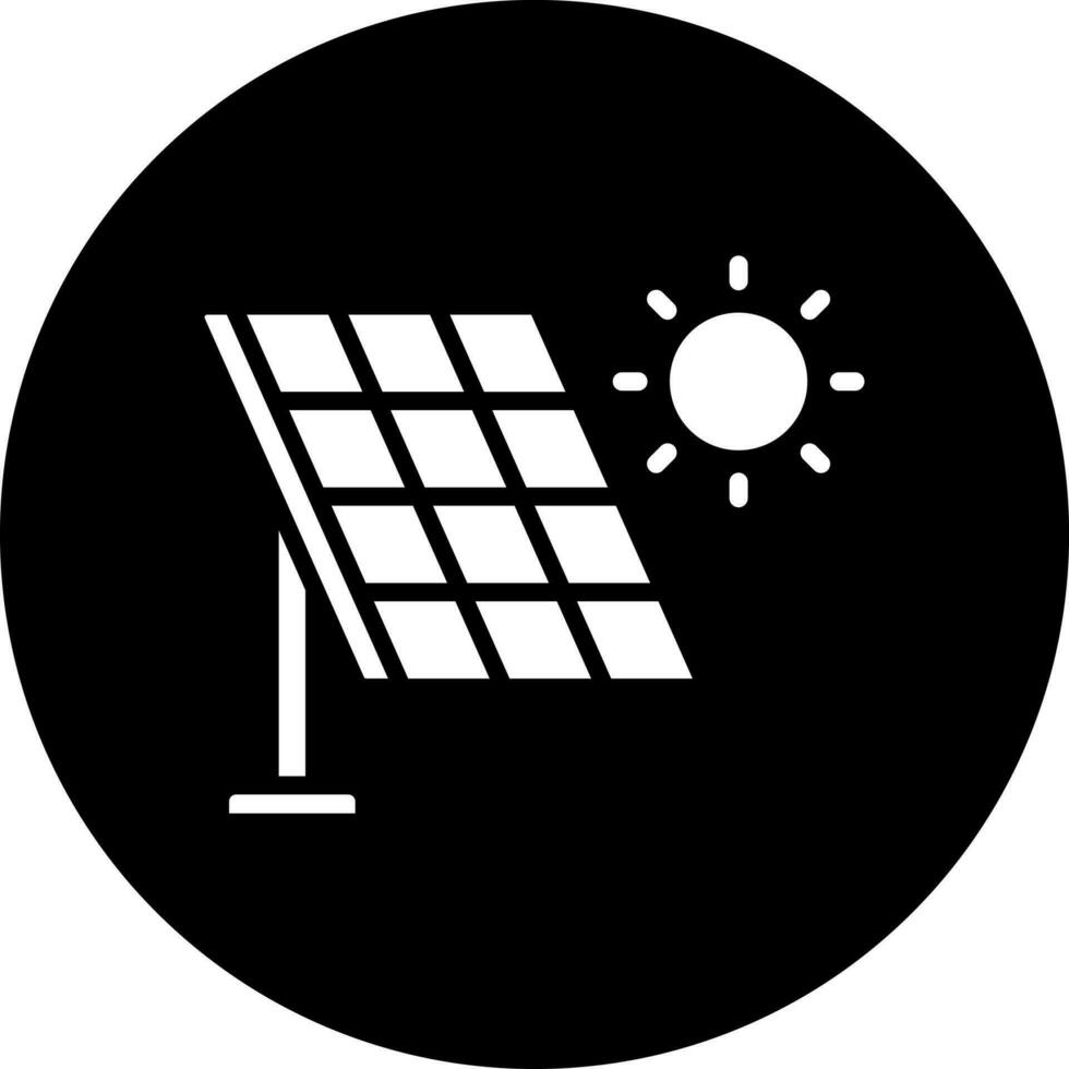 Clever Solar- Panel Vektor Symbol Stil