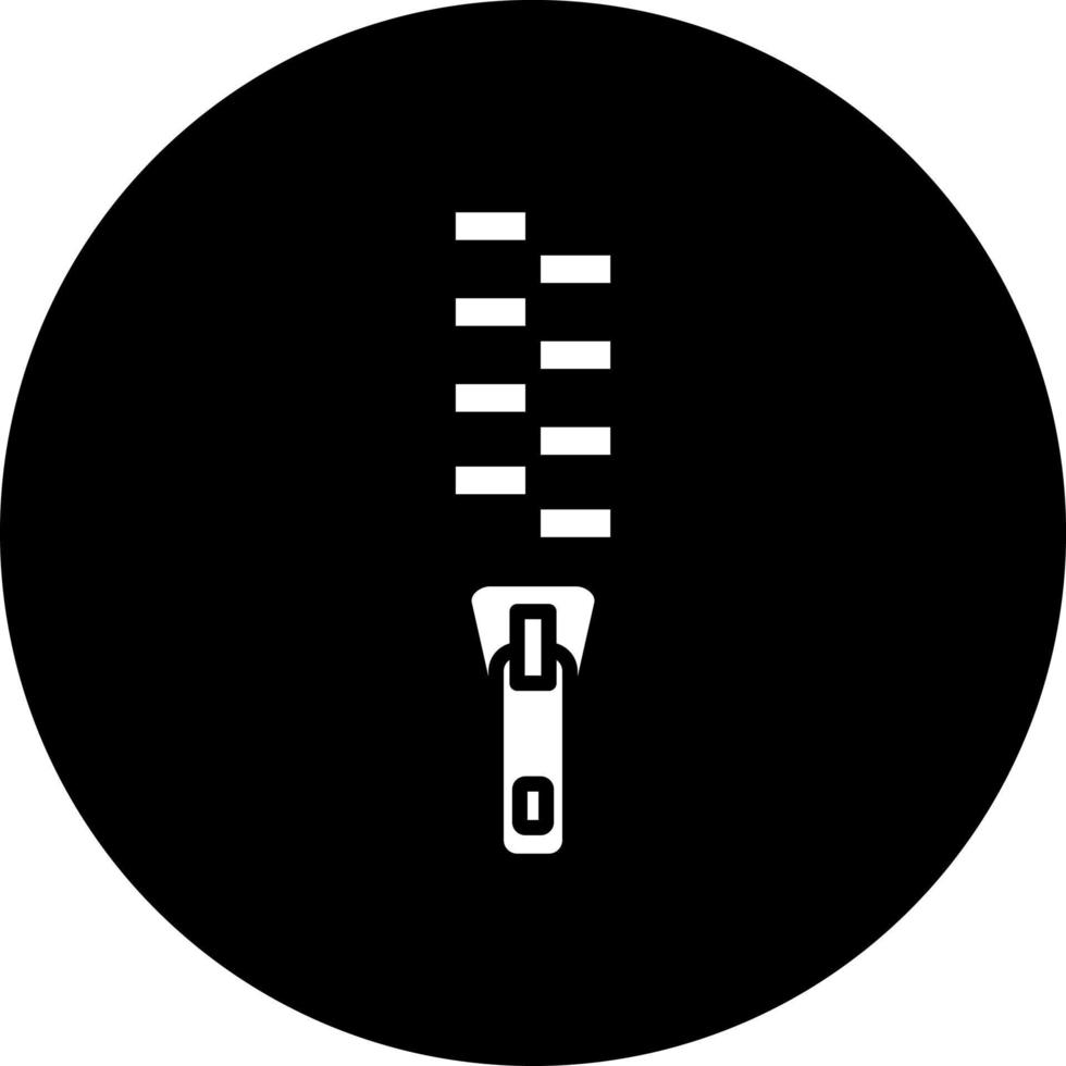 Reißverschluss Vektor Symbol Stil