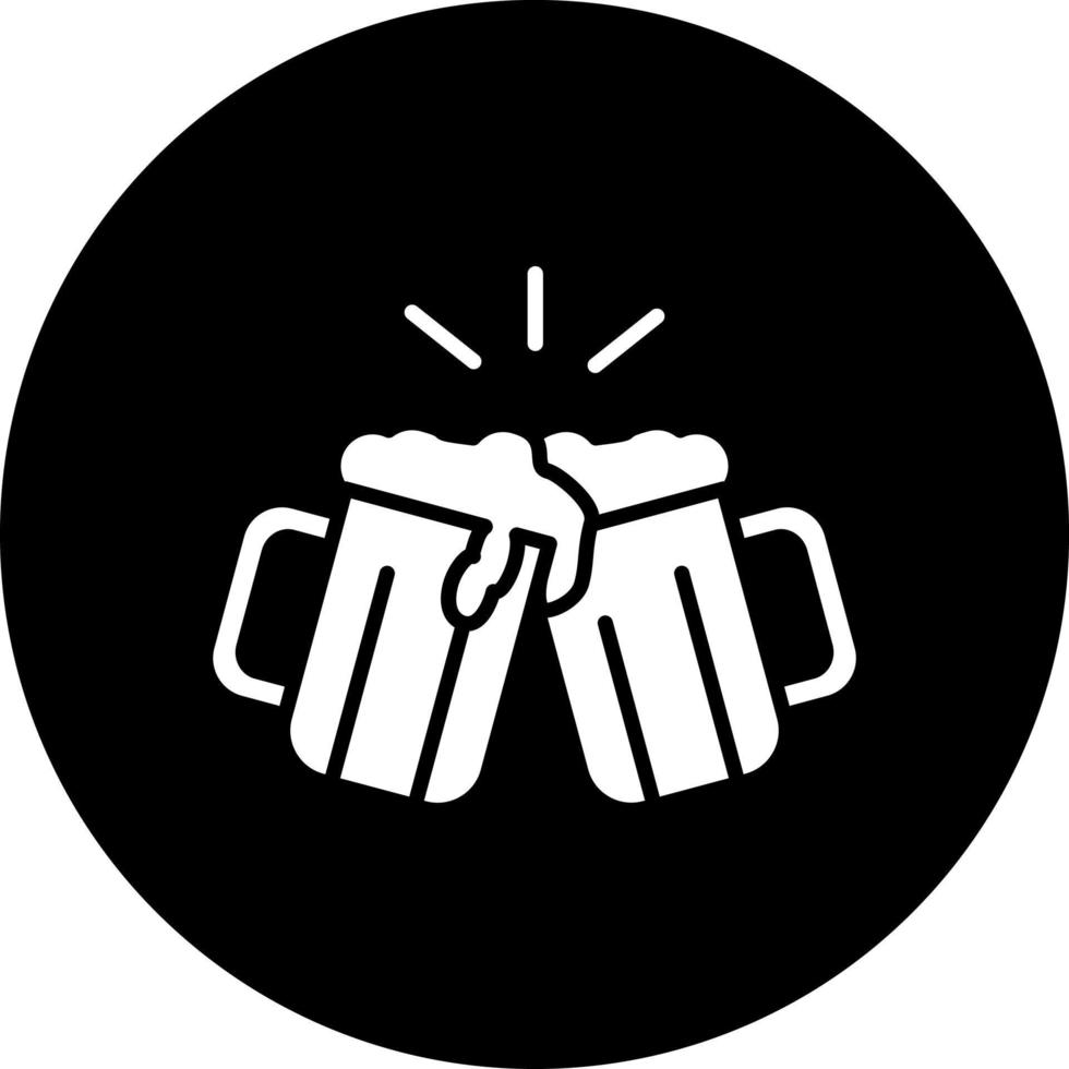 Biere Toasten Vektor Symbol Stil