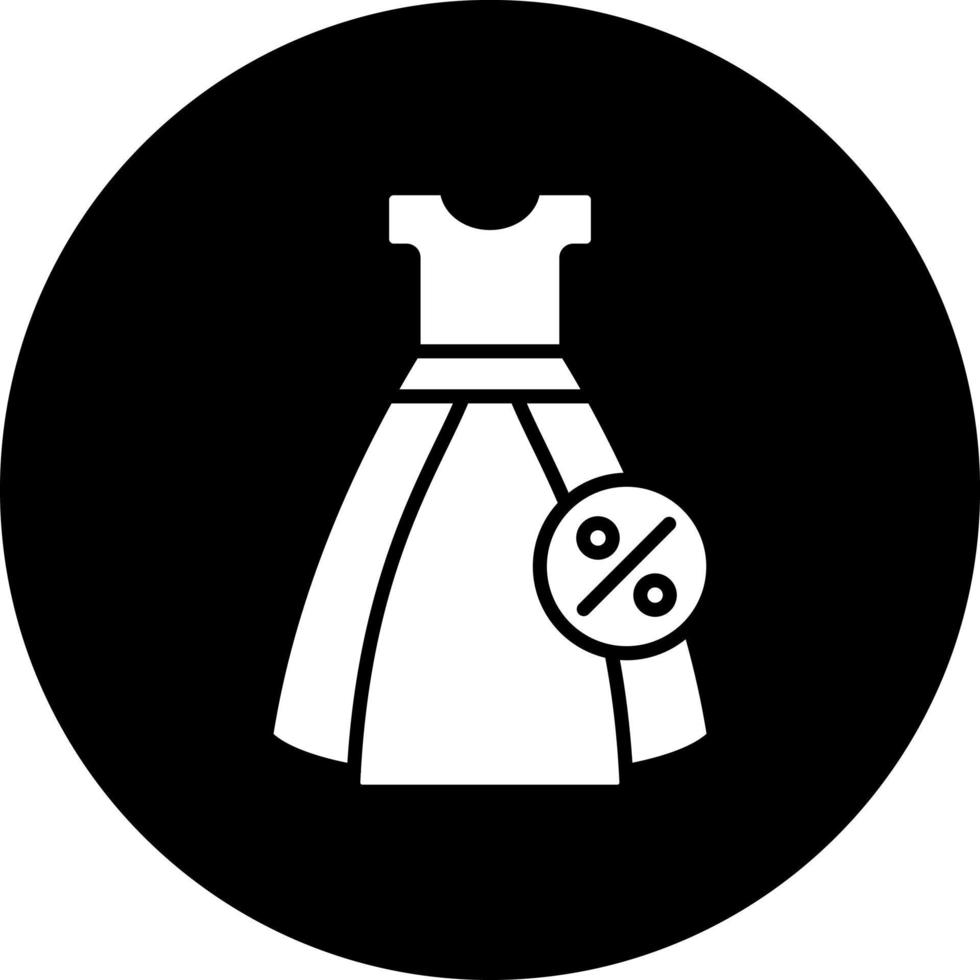klänning rabatt vektor ikon stil