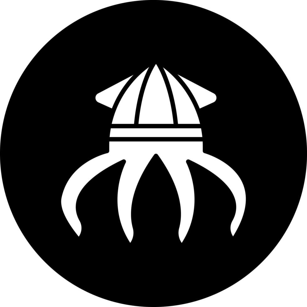 bläckfisk vektor ikon stil