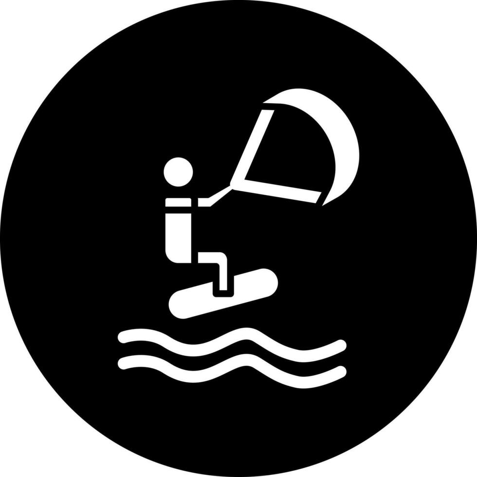 Kitesurfen Vektor Symbol Stil