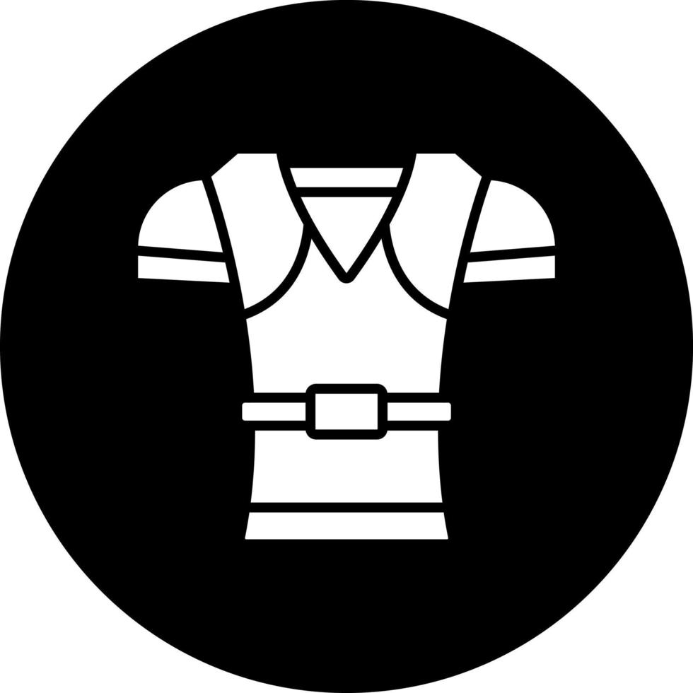 Rugby Rüstung Vektor Symbol Stil