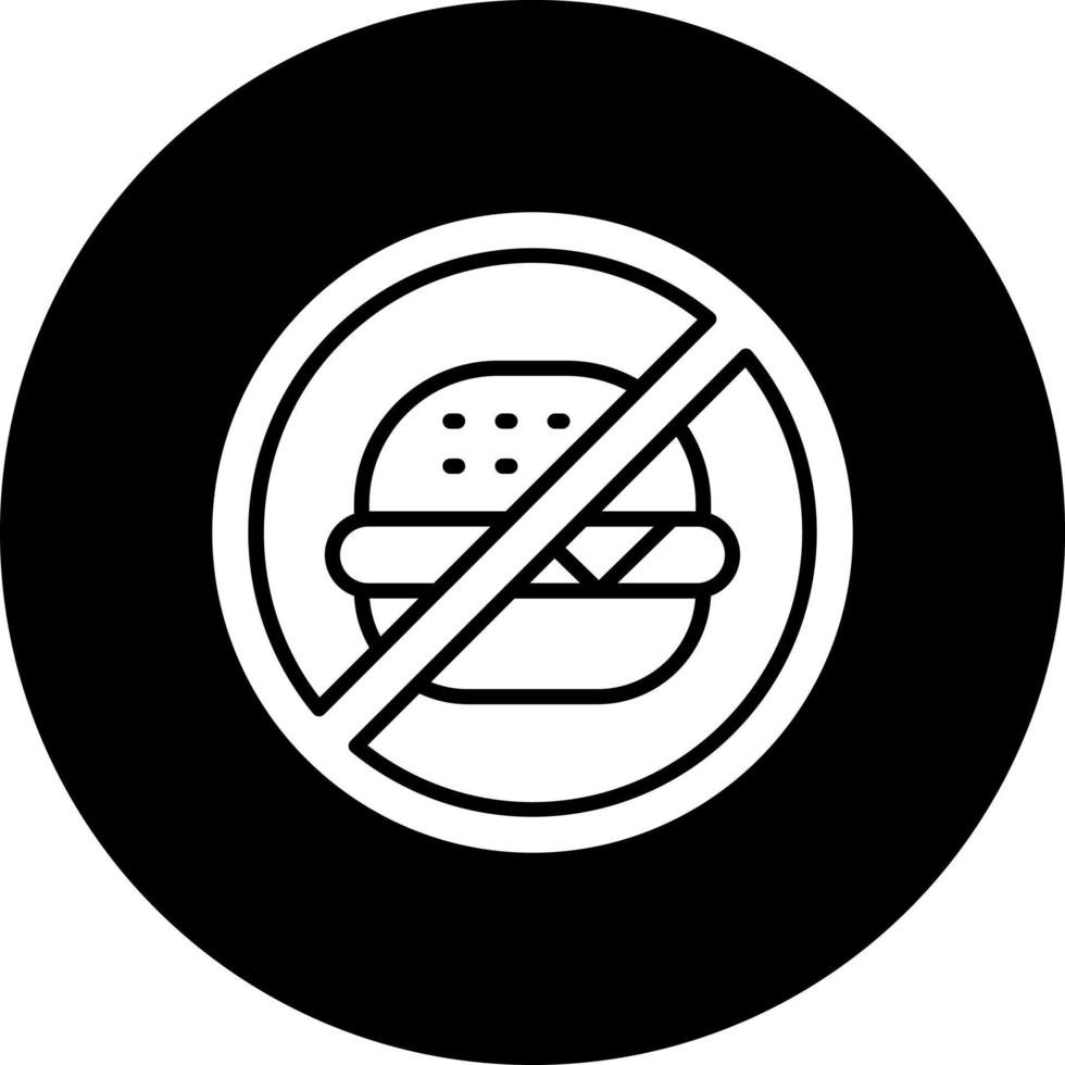 Nein Müll Essen Vektor Symbol Stil