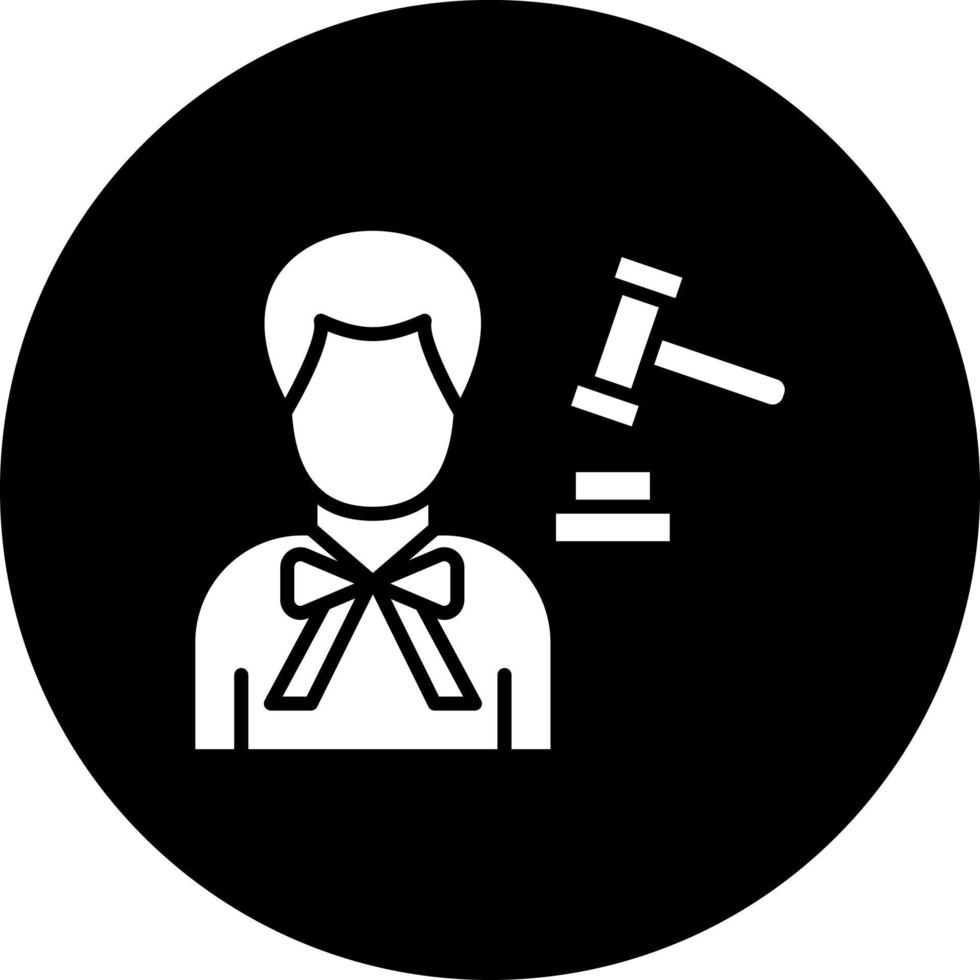 Anwalt männlich Vektor Symbol Stil