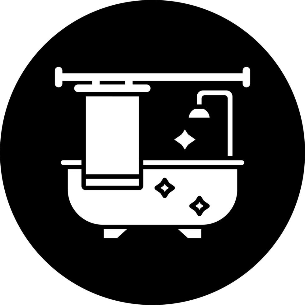 Badezimmer Reinigung Vektor Symbol Stil