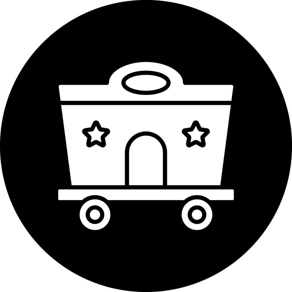 Zirkus Wagen Vektor Symbol Stil