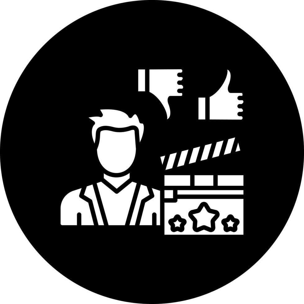 Film Kritiker männlich Vektor Symbol Stil