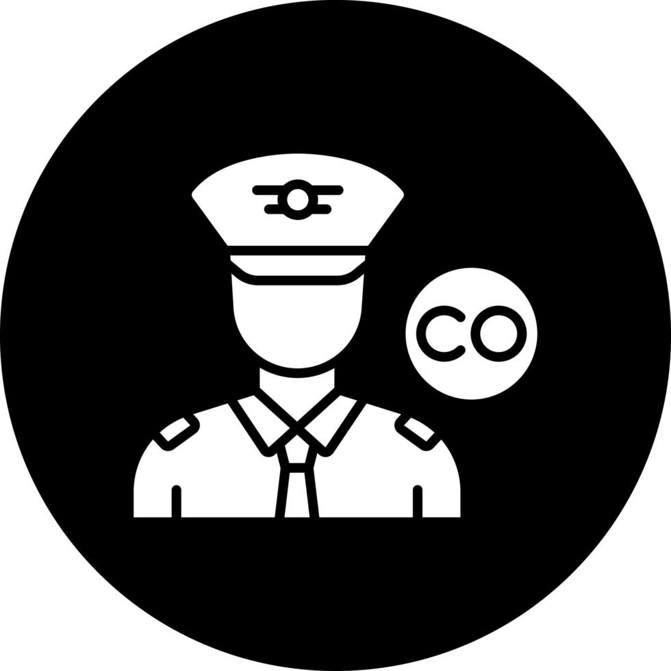 männlich co Pilot Vektor Symbol Stil