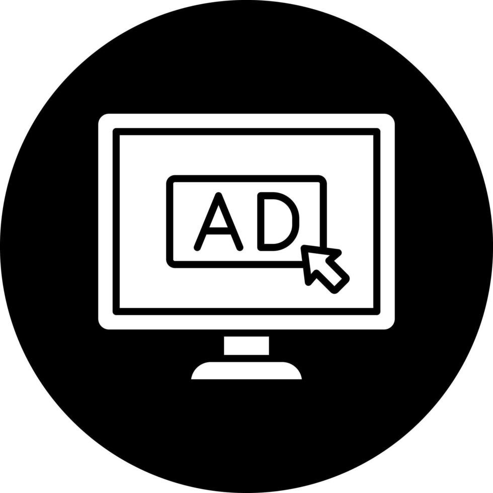 online Werbung Vektor Symbol Stil