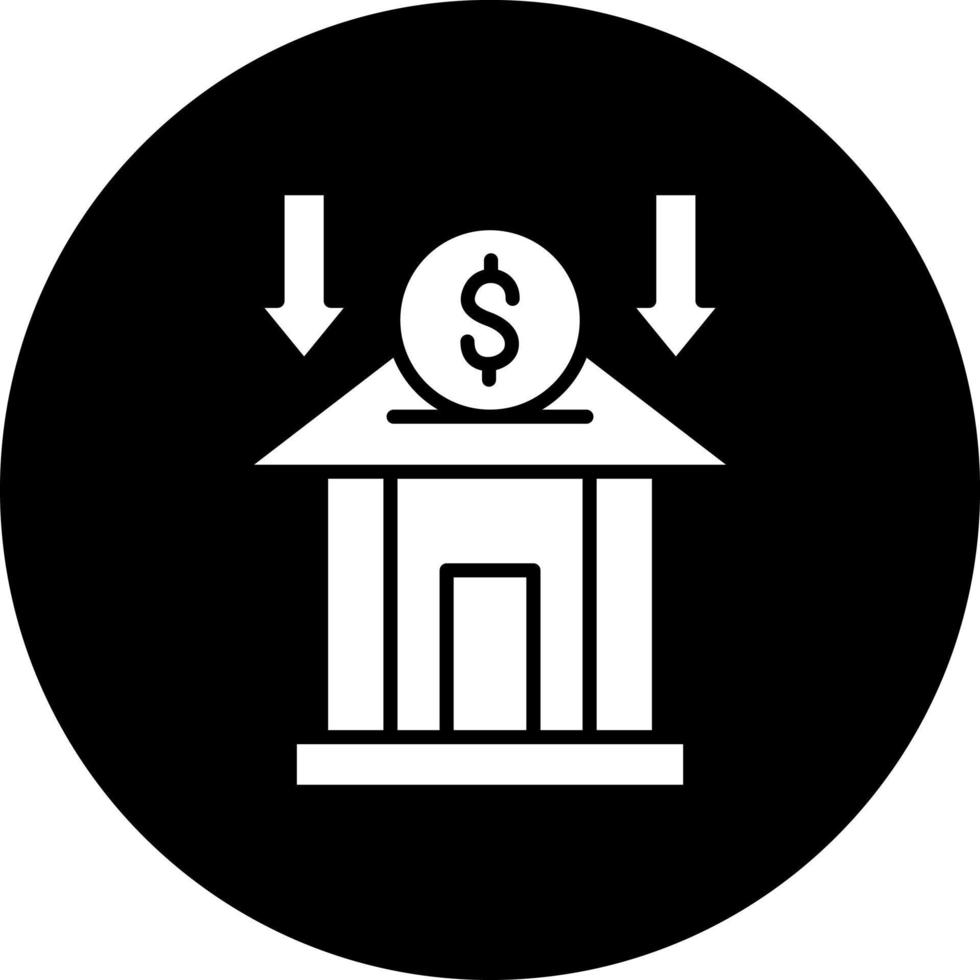 Bank Anzahlung Vektor Symbol Stil