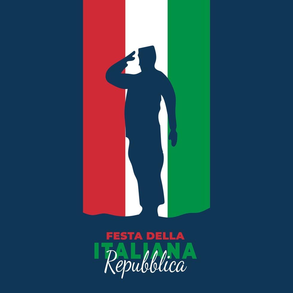 Tag der Republik Italien Poster vektor