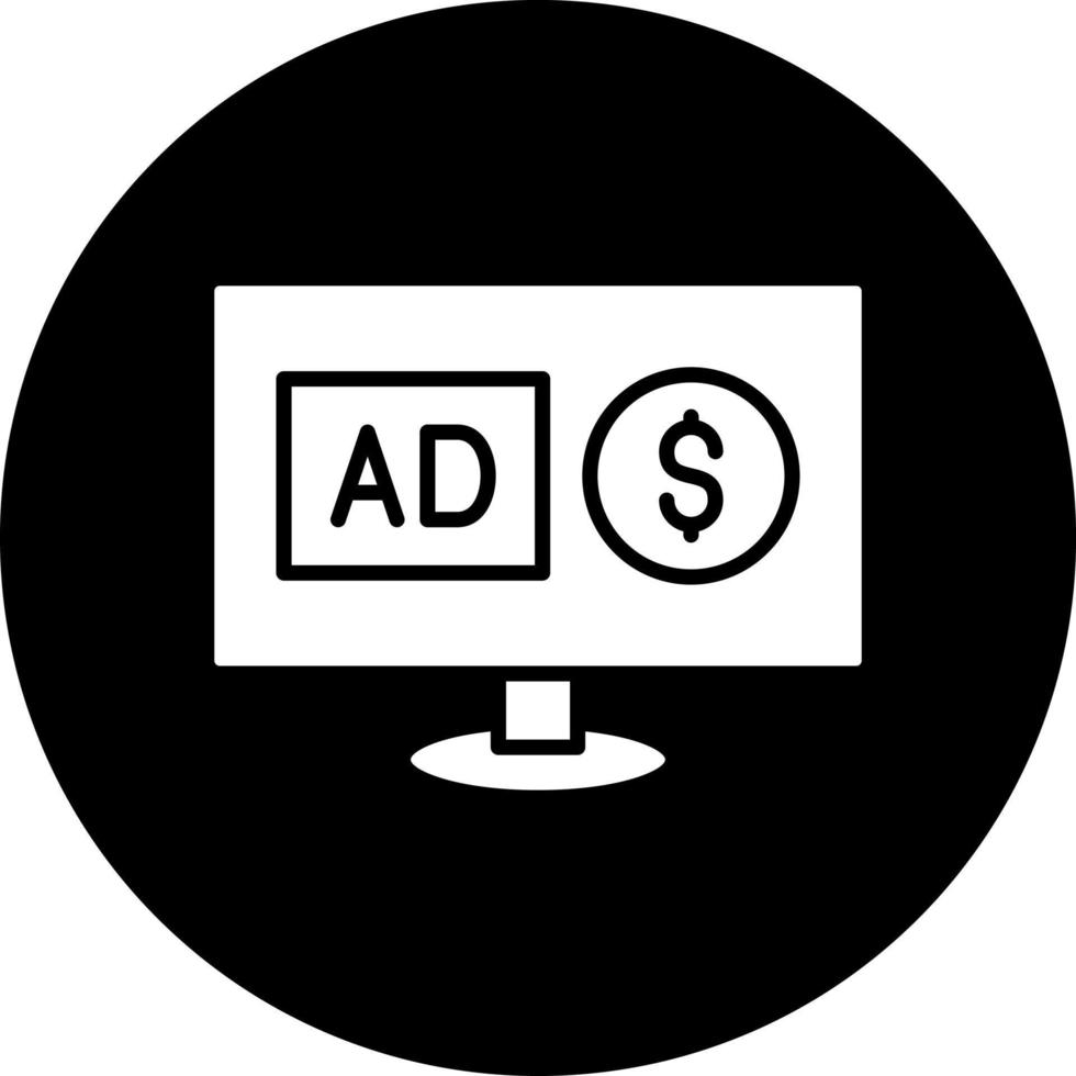 betald social reklam vektor ikon stil