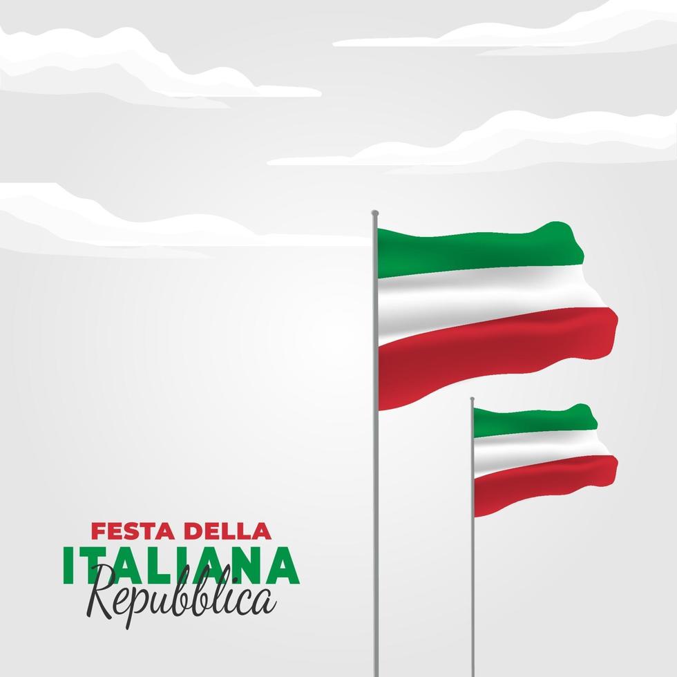 Plakat zum Tag der italienischen Republik vektor