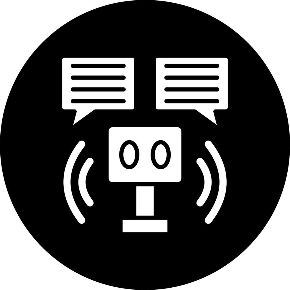 Roboter Assistent Vektor Symbol Stil