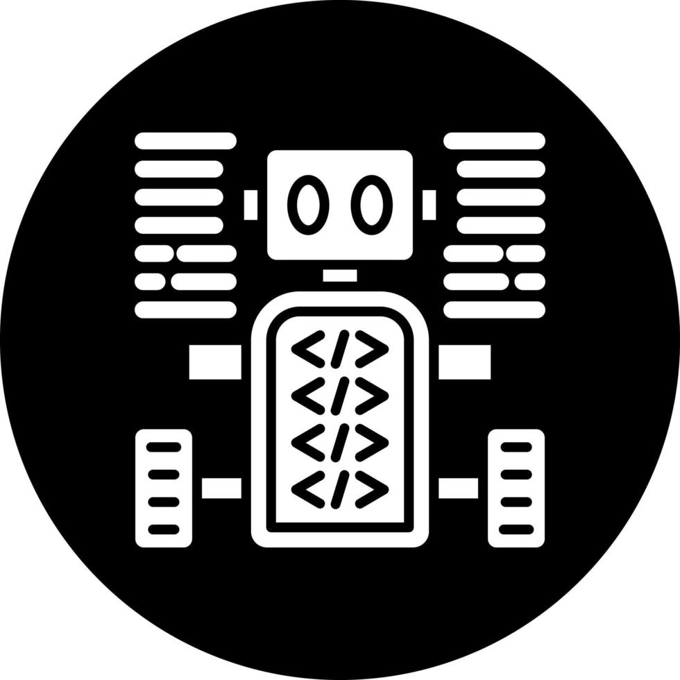 programmiert Roboter Vektor Symbol Stil