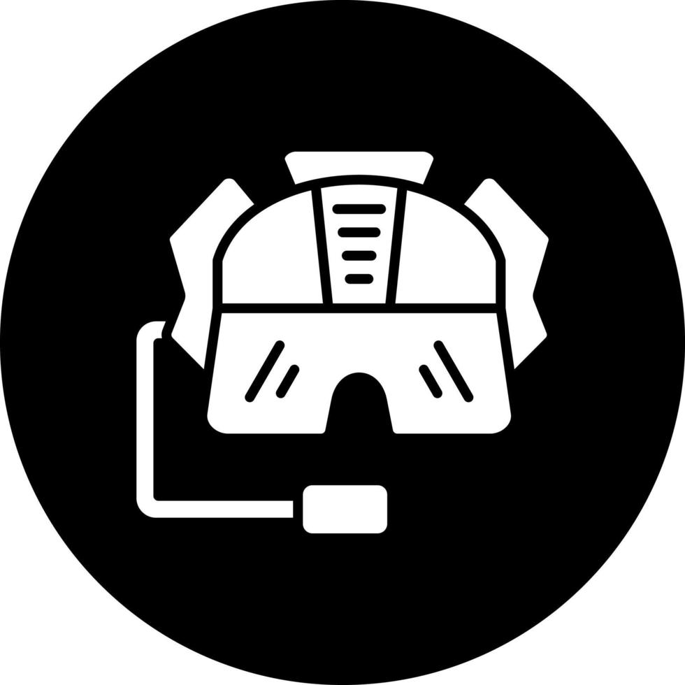 Pilot Helm Vektor Symbol Stil