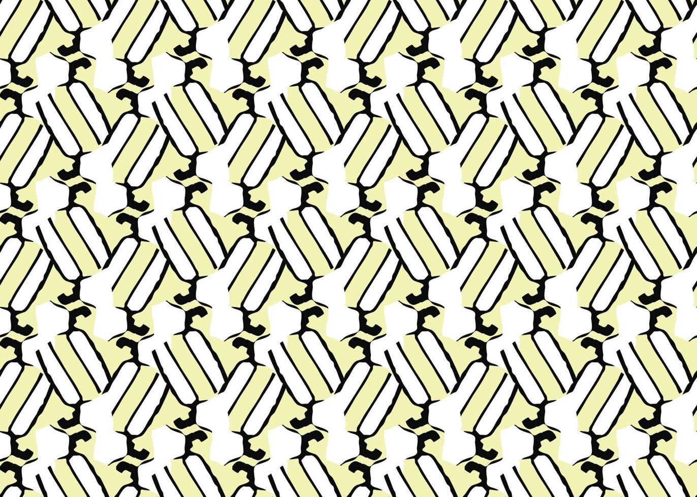 Vektor Textur Hintergrund, nahtloses Muster. handgezeichnete, gelbe, schwarze, weiße Farben.