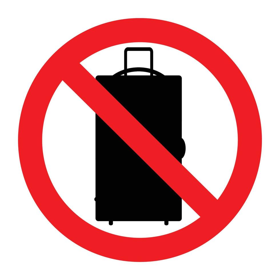 Verbot Gepäck Symbol vektor