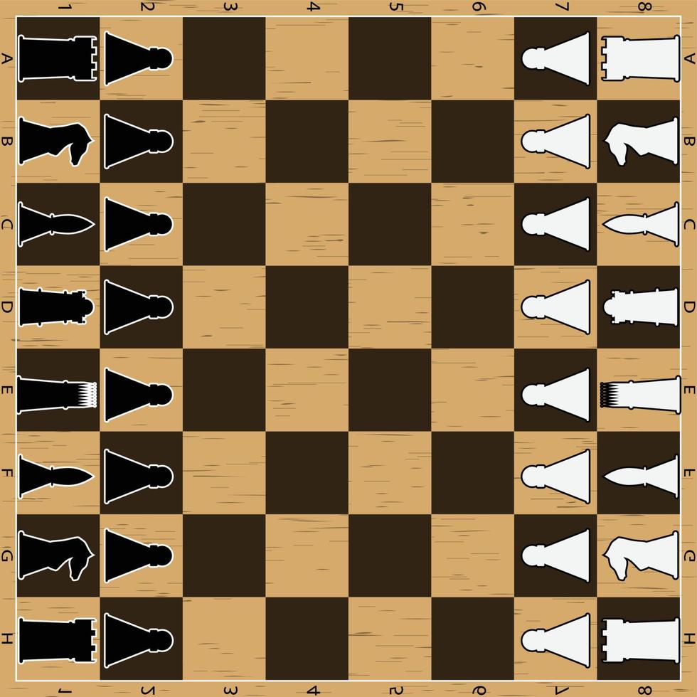 Schach Tafel mit Zahl vektor