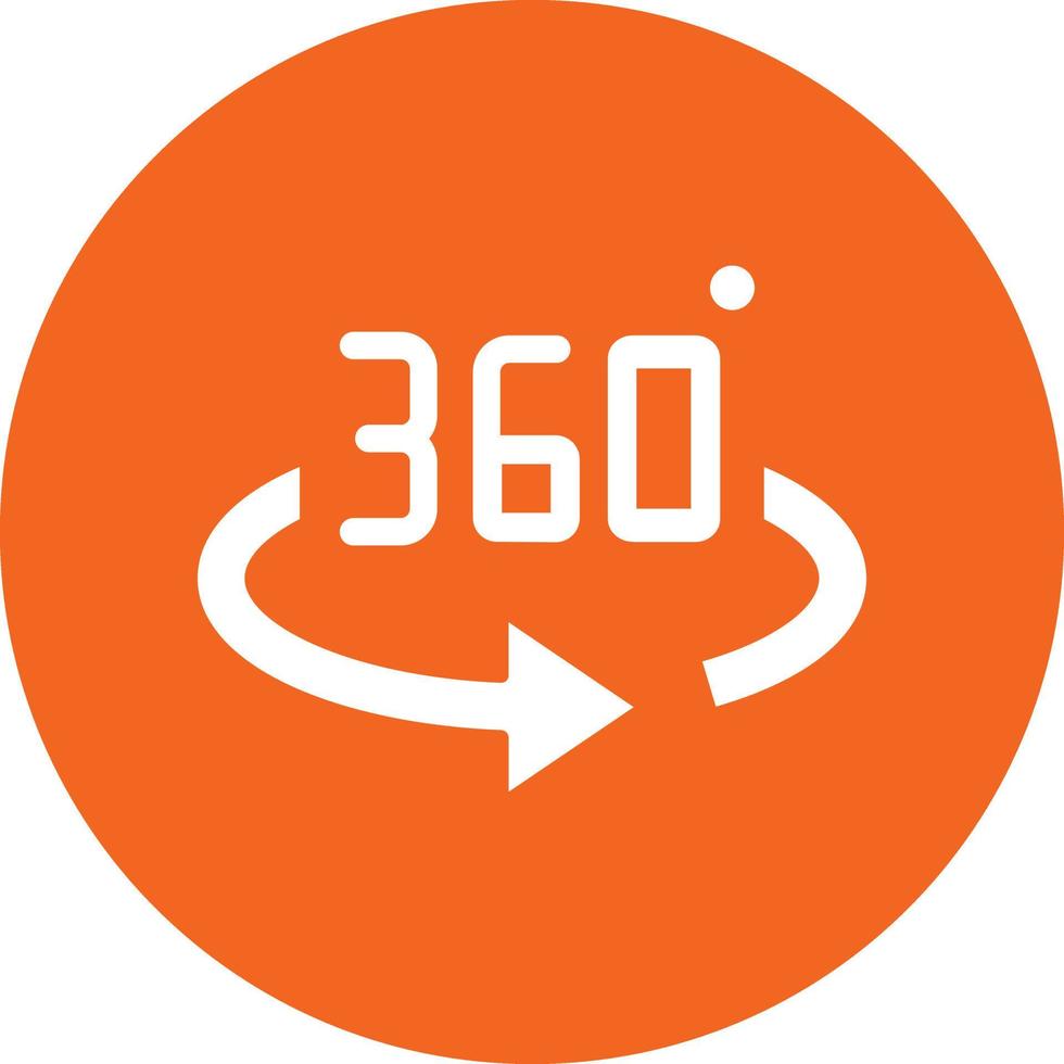 Vektor Design 360 Grad Symbol Stil