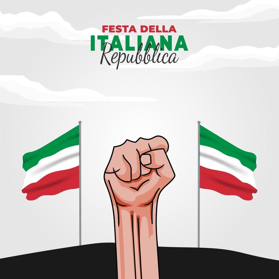 Tag der Republik Italien Poster vektor