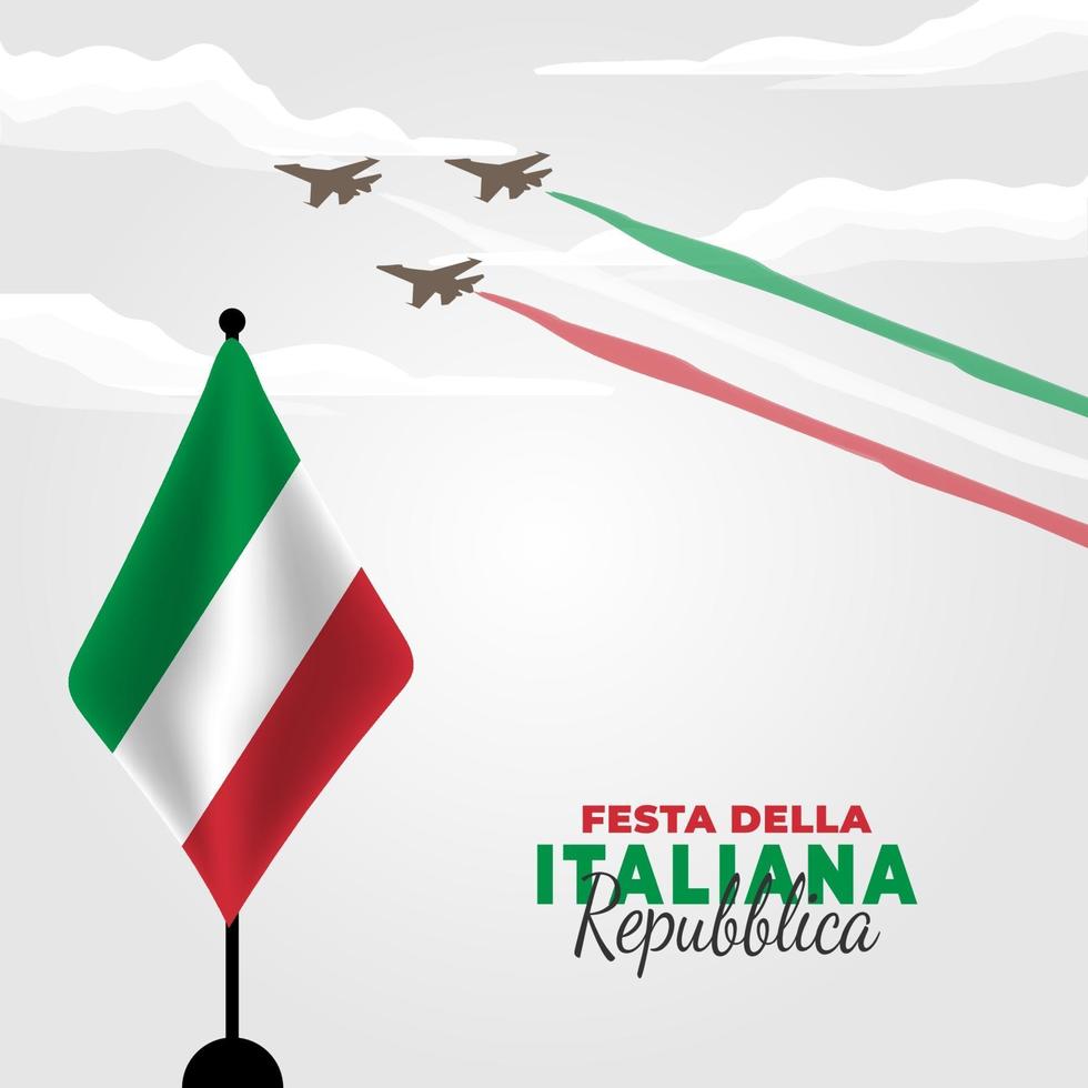 Vektorillustration von festa della repubblica italiana Plakat vektor