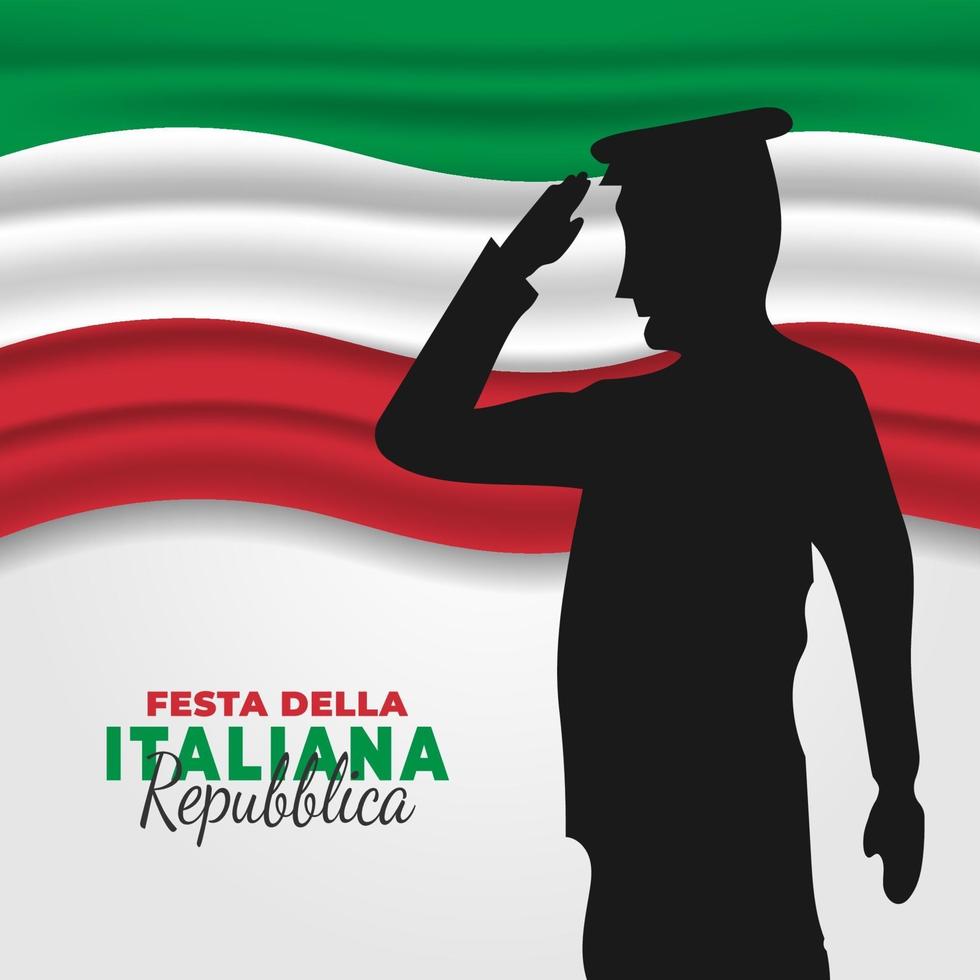 Tag der Republik Italien Poster vektor