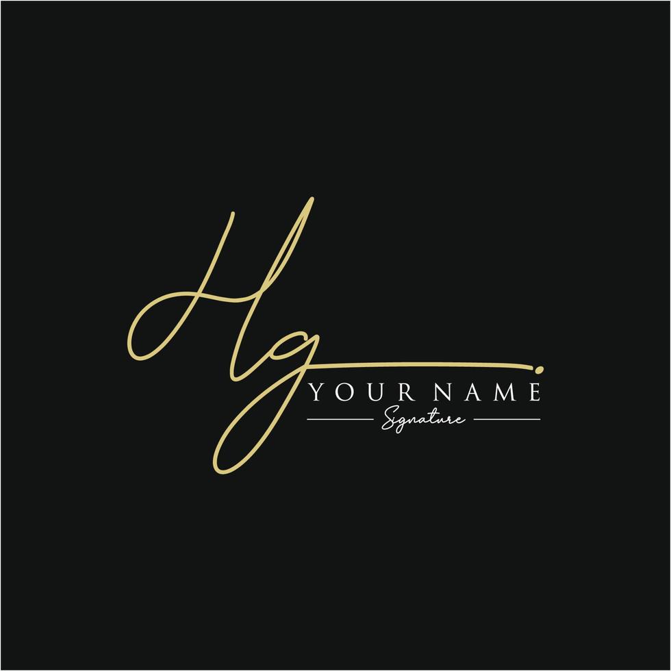Buchstabe hg Unterschrift Logo Vorlage Vektor