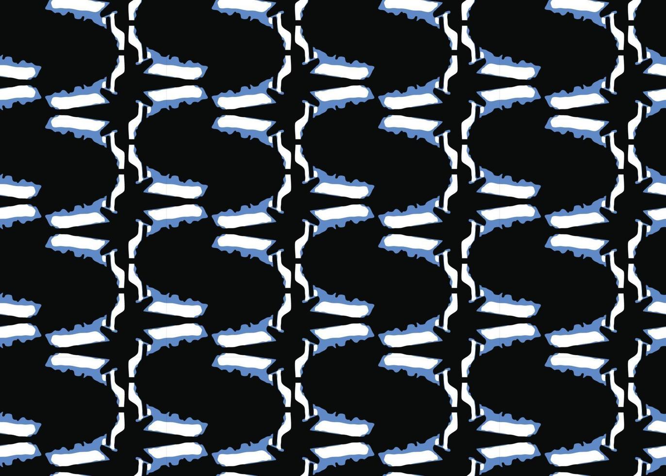 vektor textur bakgrund, sömlösa mönster. handritad, svart, blå, vit färger.
