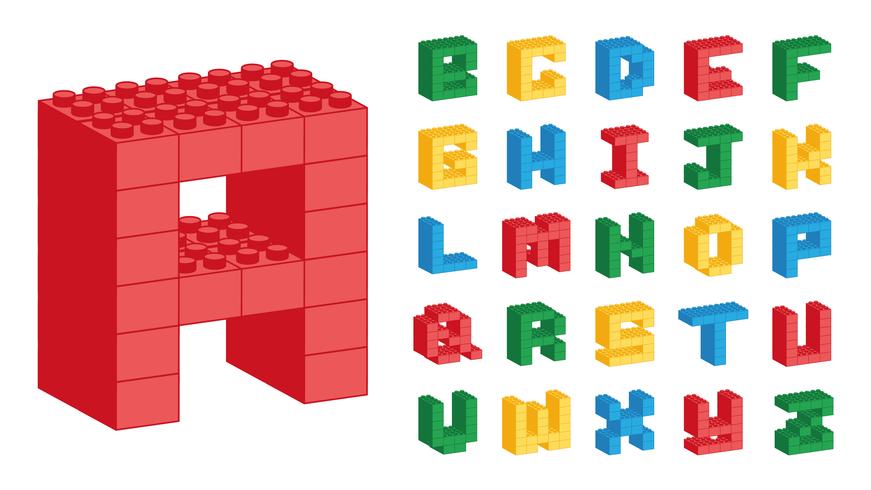 Lego-Alphabet vektor