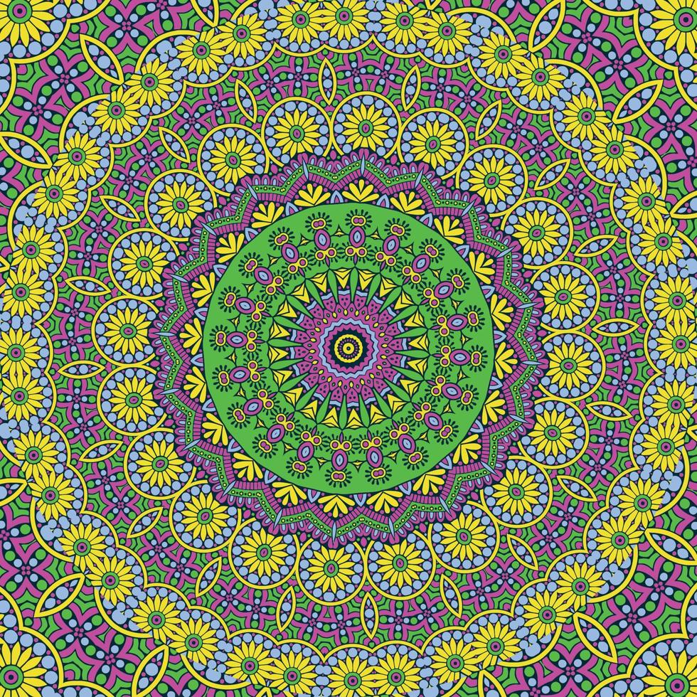 ein bunt Mandala mit ein Muster vektor