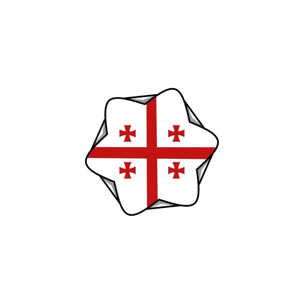 georgien flagga ikon, illustration av nationell flagga design med elegans begrepp, perfekt för oberoende design vektor