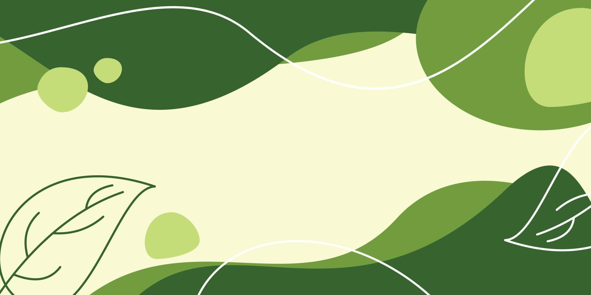 Erde Tag Hintergrund Grün Farbe abstrakt Formen, Wellen und Blätter Muster mit kostenlos Raum zum Text. Vorlage zum Banner, Poster, Sozial Medien vektor