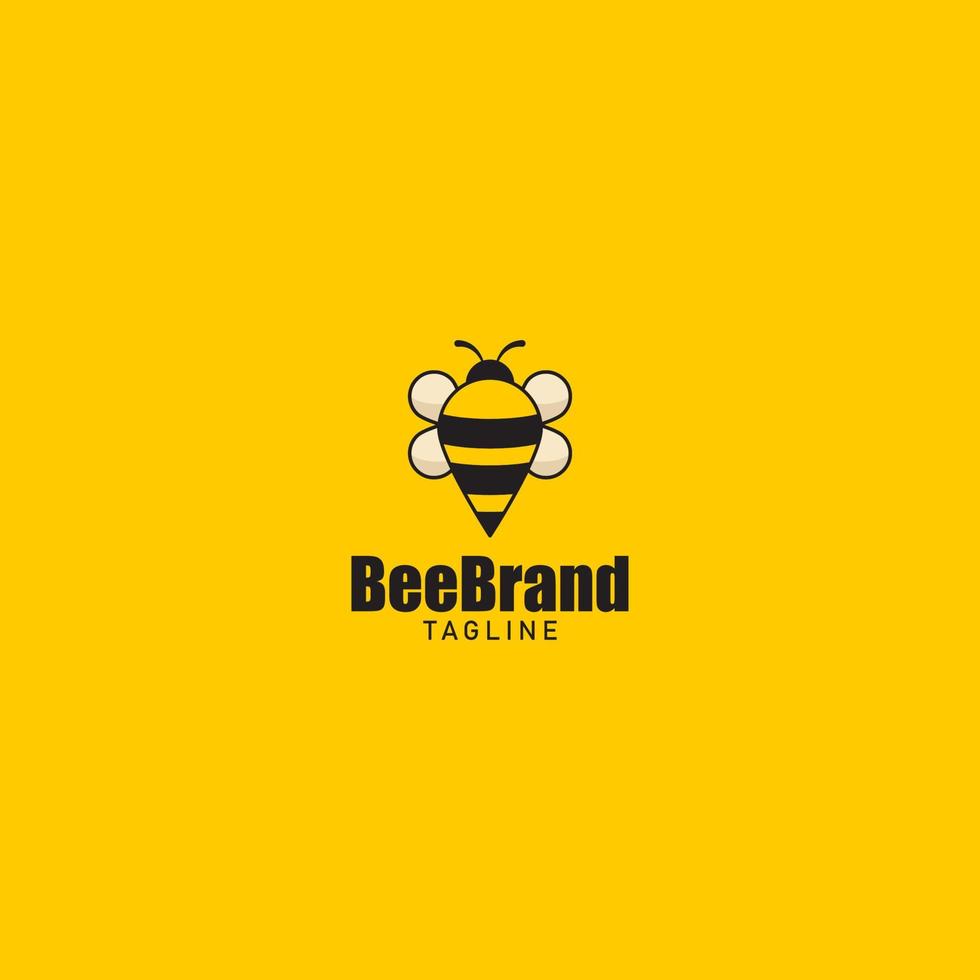 honung bi branding identitet företag logotyp vektor