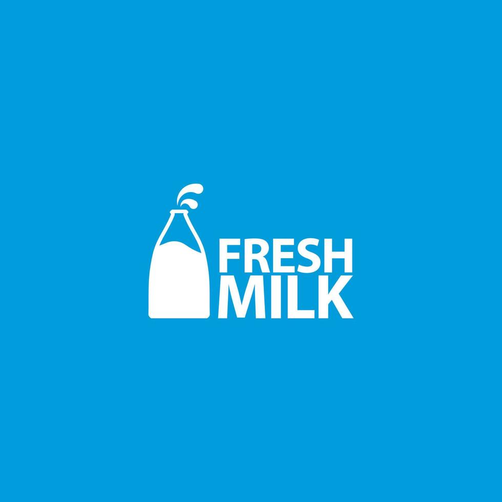 frisch Milch Produkt Marke Logo einfach Design vektor