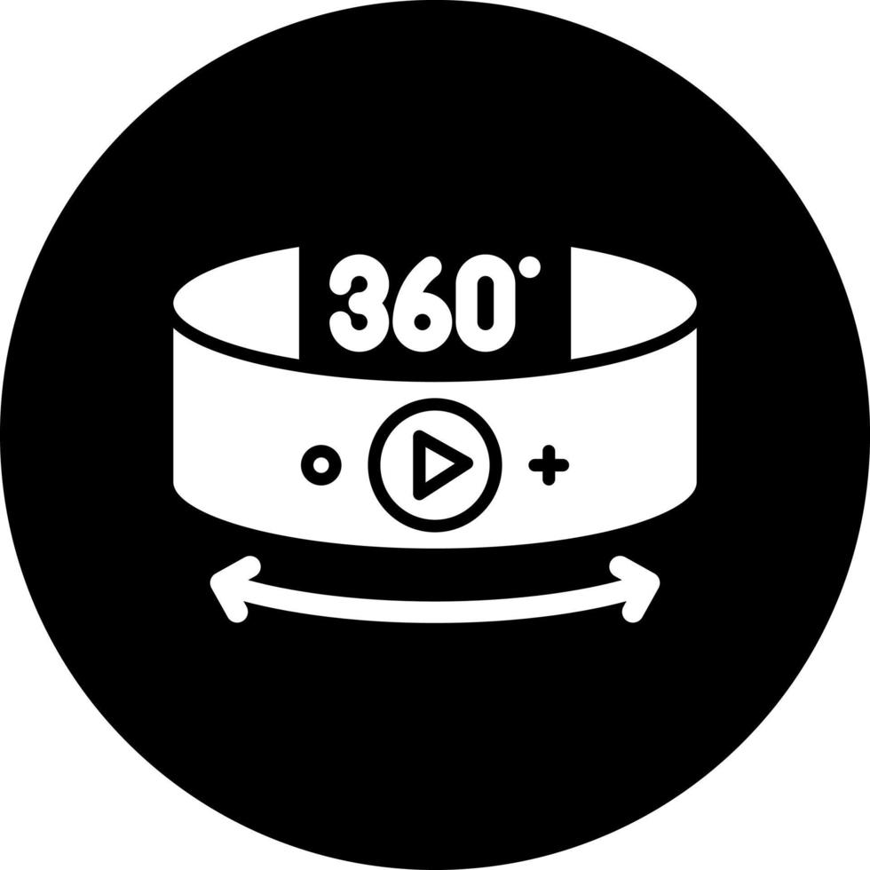 360 Grad Video Vektor Symbol Stil