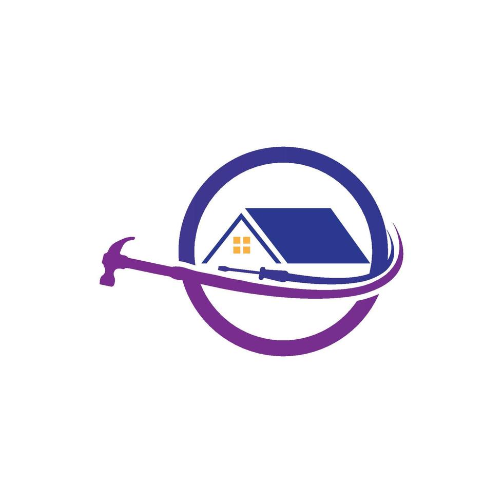 Haus Reparatur Logo Bilder Illustration Design vektor
