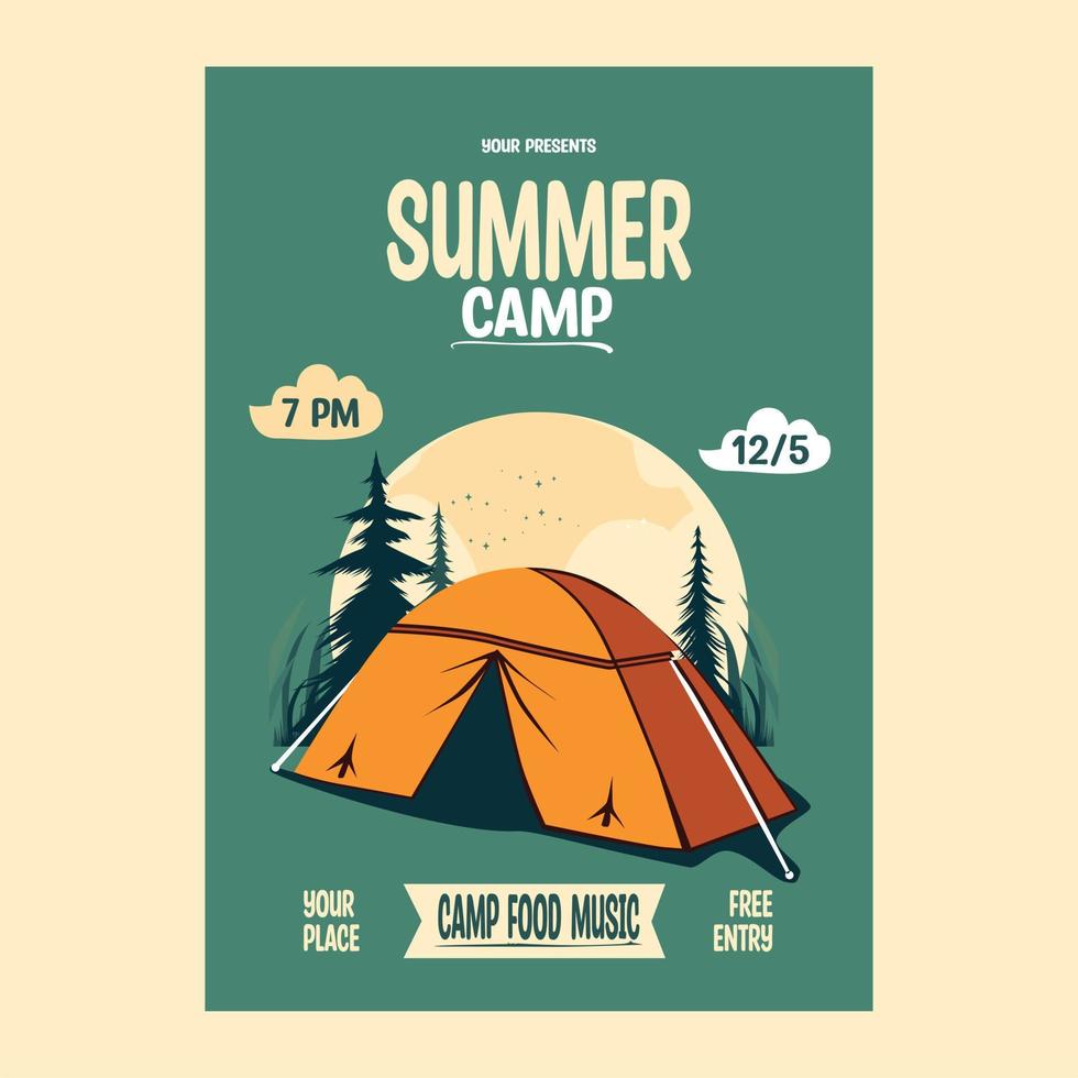 Flyer zum Sommercamp vektor