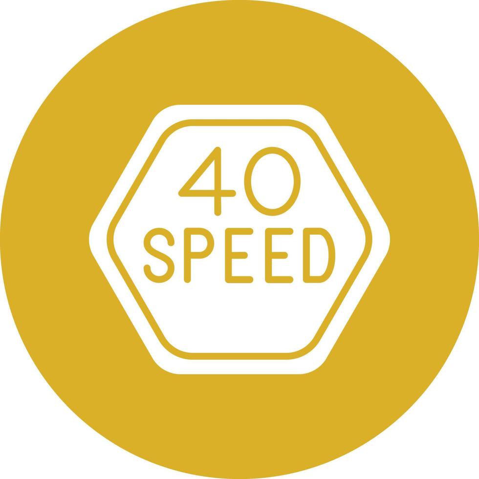 Vektor Design 40 Geschwindigkeit Grenze Symbol Stil
