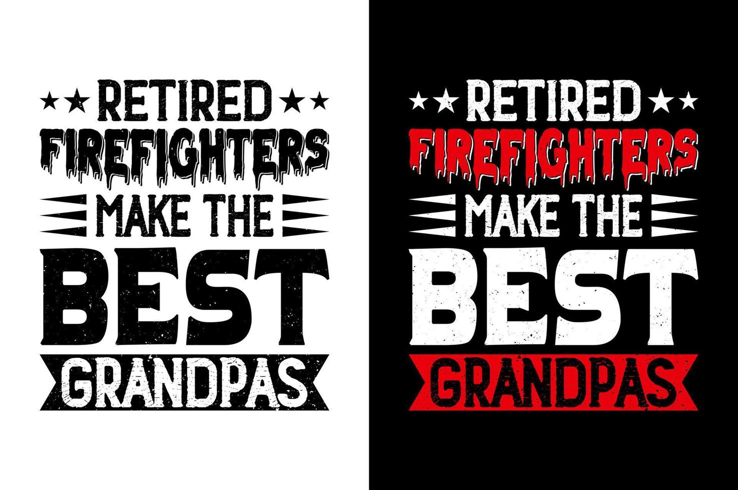 pensionerad brandmän göra de bäst farfar brandman tshirt design proffs vektor